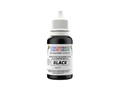 Potravinářská barva tekutá černá 14 ml