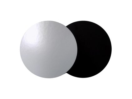 Dortová podložka bíločerná, Ø 20 cm, výška 3 mm 5 ks