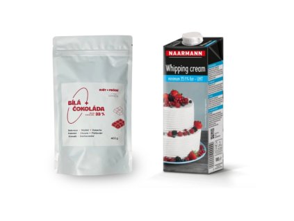 čokoláda Lubeca 400 g a smetana ke šlehání 35 % 1 litr