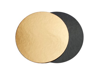 Dortová podložka zlatočerná, Ø 28 cm, výška 3 mm 3 ks