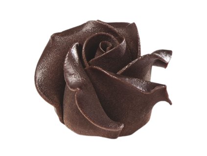 Čokoládová růže hnědá 4,5 × 3 cm