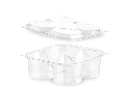 Plastová krabice na cupcakes 4 ks