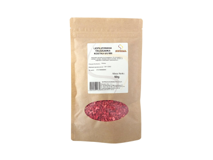 Lyofilizované jahody, kostky 50 g