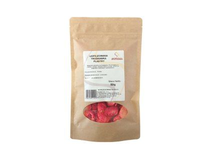 Lyofilizované jahody, plátky 50 g