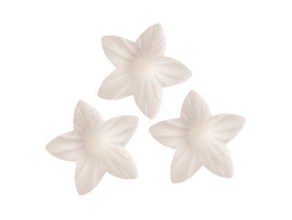 Jedlá dekorace na dort, bílé květy