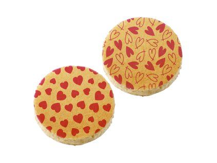 Pečící papír se vzorem srdíček 30 × 40 cm, 2 × 2 ks