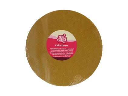 Dortová podložka zlatá O 25 cm, výška 12 mm