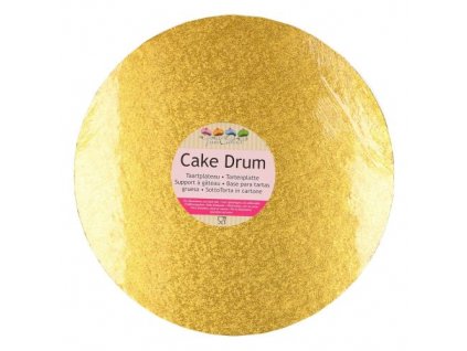 Dortová podložka Fun Cakes - Kruh 30 cm zlatá