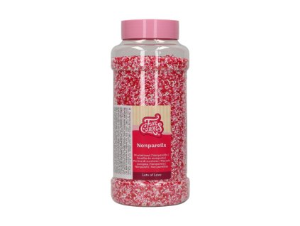 Nonpareils - perličky růžovo-bílo-červený mix 800 g