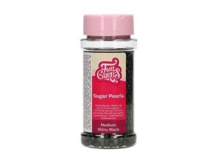 Sugar Pearls - perly střední černé 80g