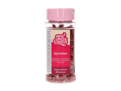 Sprinkles - sypání bordeaux srdíčka 80g; 01