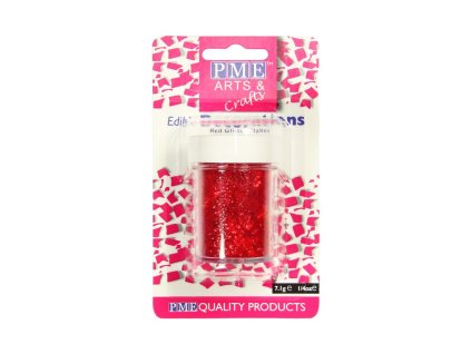 Jedlé glitry PME - červené