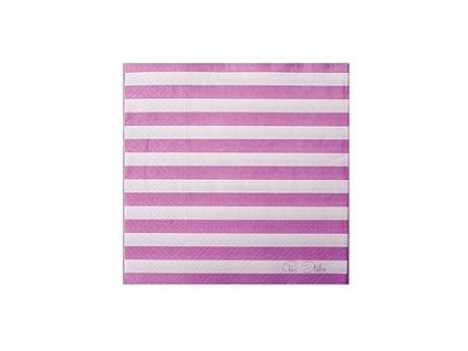 Papírové ubrousky (20 ks) - fialový proužek