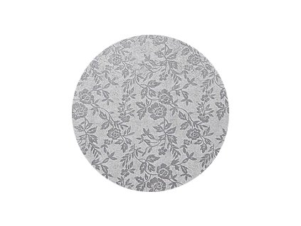 Dortové podložky stříbrné (5 ks) - Kruh 45 cm