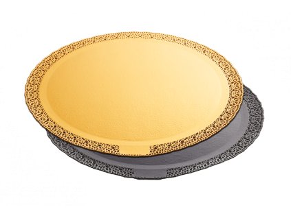 Tác kulatý zlatý 28 cm