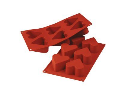 Silikonová forma Srdce (6 ks)