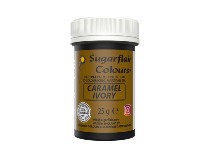 Caramel Ivory Gelová barva Sugarflair