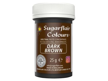 Dark Brown - Gelová barva Sugarflair