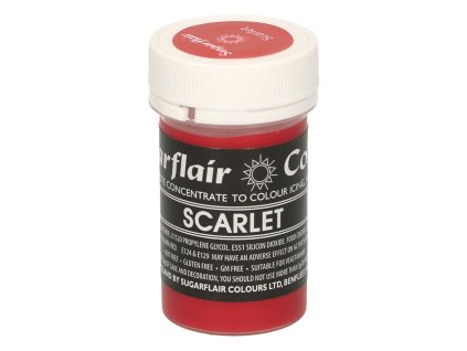 Pastel Scarlet - Gelová barva Sugarflair