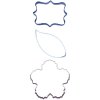 2308 0 0110 Vykrajovátka - plaketka, list, květina 3 ks Wilton