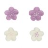 F50600 1 FUNCAKES Cukrové ozdoby květiny směs fialová sada - 24 ks