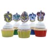 HPH226 010 5 Crests on cupcakes Harry Potter - zápichy Erby kolejí (6 ks)