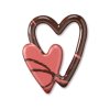 Čokoládové ozdoby - srdce (24 ks)