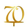Zápich - číslo 70 zlatý; T01