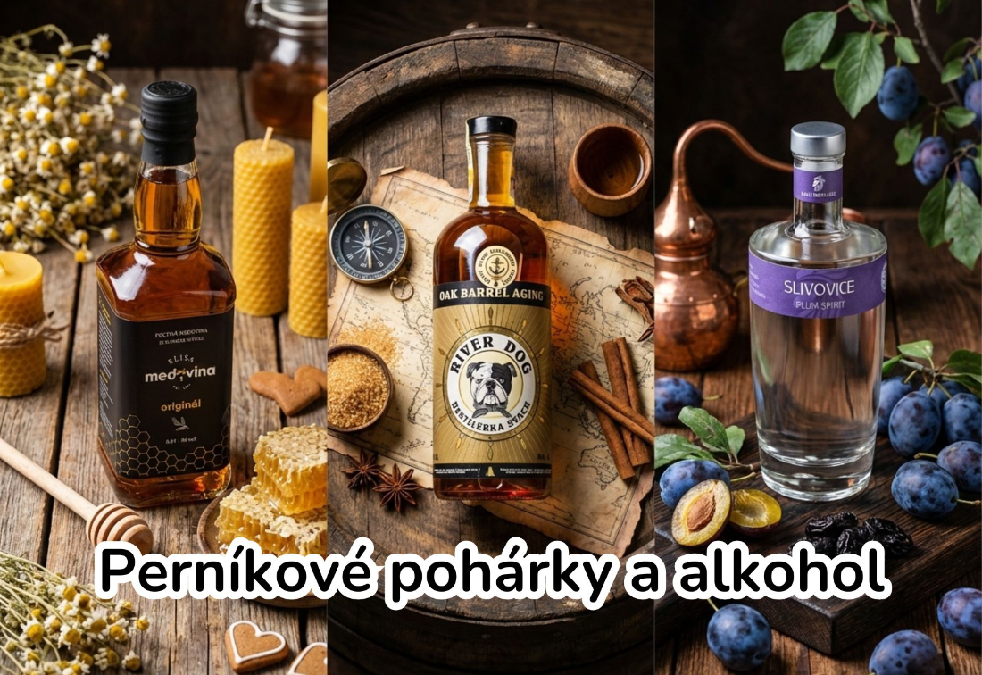 Perníkové pohárky a alkohol