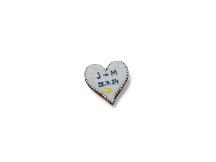 Svatební srdce 7x6,5cm na míru