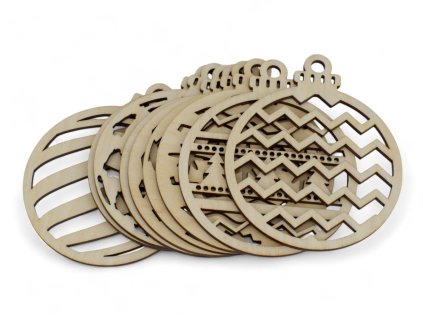 Dřevěná ozdoba na stromek - 10 motivů