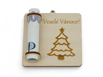 Dárková karta na zavěšení - stromek
