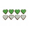 Balíček srdíček (zelená-bílá)