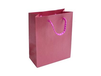 Taška z papíru 15x12cm - růžová Dárkové obaly Papírové tašky
