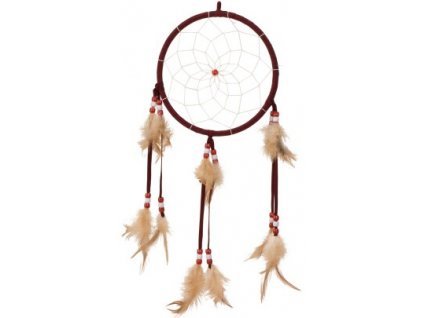 Lapač snů 16x40cm - Natural - bordó Lapače snů