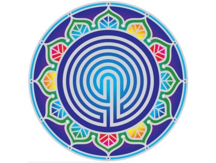 Sluneční mandala - Labyrinth Mandaly Samolepky - Mandaly