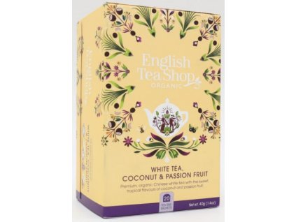 Bio Bílý čaj ochucený 20x2g - White Tea, Coconut, Passion Fruit Čaje, Byliny BIO čaje