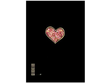 Přání 00663 - 13x18cm, zlatotisk - Red Heart Přání Luxusní se zlatotiskem