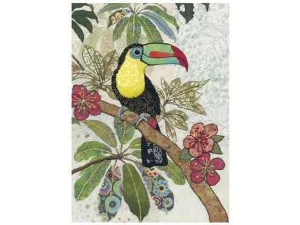 Přání 00884 - 13x18cm, zlatotisk - Toucan Přání Zvířata Ptáci