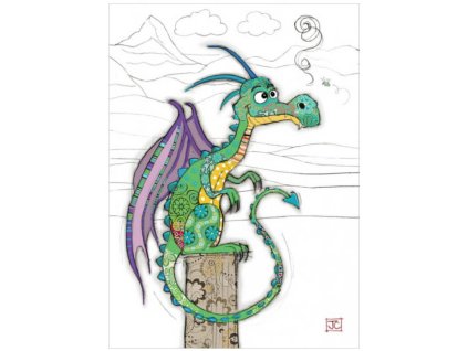Přání 01108 - 13x18cm, zlatotisk - Duncan Dragon Přání Zvířata Ptáci