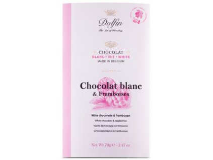 Čokoláda 70g - Bílá 28%, Maliny Delikatesy Čokoláda