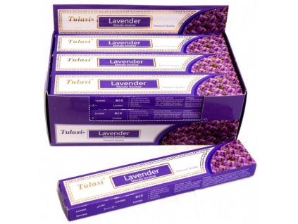 Indické vonné tyčinky Tulasi 12ks - Lavender Vonné tyčinky Indické tyčinky