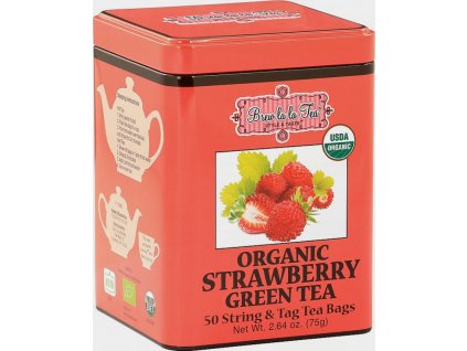 Bio Zelený čaj aromatizovaný 50x1,5g - Strawberry Čaje, Byliny Zelené čaje