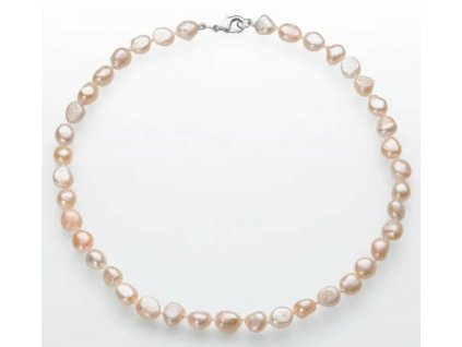 Náhrdelník 47cm - Perly nepravidelné meruňkové Šperky Korál, Perly, Mušle