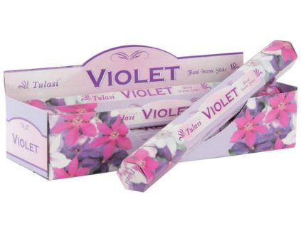 Indické vonné tyčinky Tulasi 20ks - Violet Vonné tyčinky Indické tyčinky