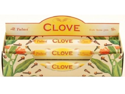 Indické vonné tyčinky Tulasi 20ks - Clove Vonné tyčinky Indické tyčinky