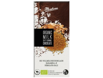 Bio čokoláda 100g - Mléčná 35%, Karamel, Himalájská sůl Delikatesy Čokoláda