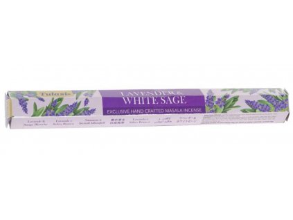 Indické vonné tyčinky Tulasi 15g - Lavender, White Sage Vonné tyčinky Indické tyčinky