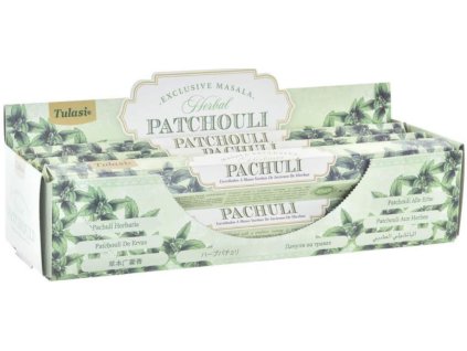 Indické vonné tyčinky Tulasi 15ks - Patchouli Vonné tyčinky Indické tyčinky