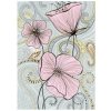 Přání 00995 - 13x18cm, zlatotisk - Růžové květy vintage Přání Příroda Květiny